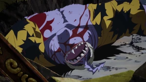 Arlong after being defeated by Luffy.