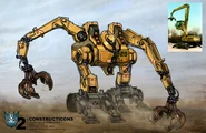Unused 2-armed excavator crane Constructicon
