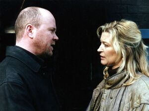 Phil watches as Kathy breaks up with him due to his alcoholism before she then leave the square to start a new life in South Africa.
