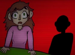 The Entity forcing Isabella to watch  drown.