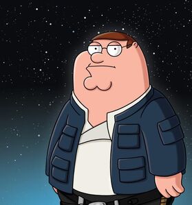 Peter Griffin as Han Solo.