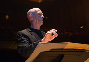 Fletcher conducting his band