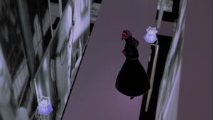 Thrax stumbles around in Frank's memory room.