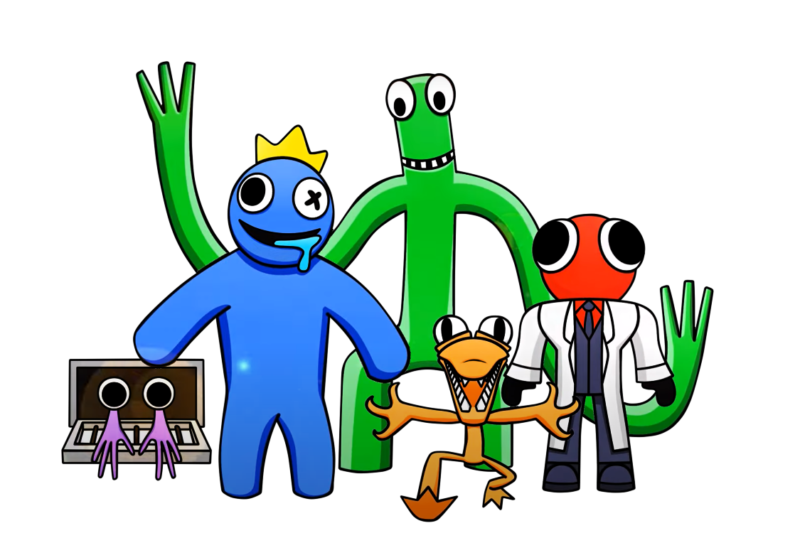 Green + Blue = ???  Roblox Rainbow Friends Animation 