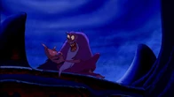 Jafar cackling after Aladdin gives him the lamp.
