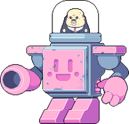 Boss in cuboy robot