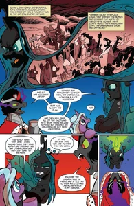 Chrysalis arguing with King Sombra.