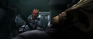 Waking after the surgery was completed, Maul was groggy and only tried to react when he saw the still-unconscious Opress next to him.