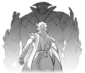 Deadwood CS.png (295 KB) Deadwood in the "Chasing Shadows" short story, about to fight Darys.