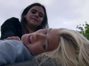 Meena killing Leanna shortly after confessing to Nadine's murder.