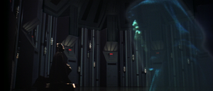 The Emperor contacts Vader on the Executor.