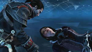 Shay kneeling over a mortally wounded Hope.