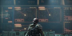 Jackal's Evil Grin after deorbiting the satellites and killing the satellite operator in the season four intro cinematic.