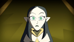 Lilith as Belos threatens to evict her from the coven.