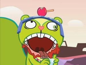 Nutty gets his jaw ripped off.