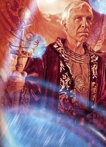 Rassilon as voiced by Terrence Hardiman in Gallifrey: Time War 2.