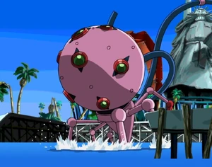 The Eggman Sea Park (Dr. Eggman's Scream Park) as seen in the Japanese version of the Season 1 episode The Last Resort" of Sonic X