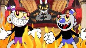 The bad ending of Cuphead if the player chooses to join the Devil.