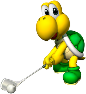 A Koopa in Mario Golf: Toadstool Tour.