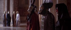 The destruction of the AAT surprises Gunray, who had expected the final battle to take place elsewhere.
