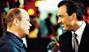 Phil Mitchell feuding against his sworn archenemy Steve Owen.