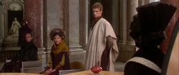 At the beginning of Amidala's sojourn, Jamillia met her predecessor in the Royal Palace, and the two discussed the probability of an imminent full-scale conflict between the Republic and the Separatists.