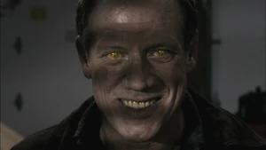 Azazel possessing a hospital janitor, his last and recognizable vessel.