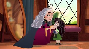 Gothel with her real daughter, Cassandra.