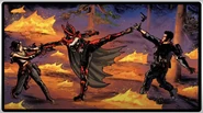Flamewing getting caught by Sophia and Templar.