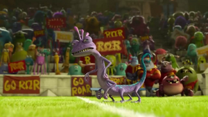 Randall stares evilly at Sulley.