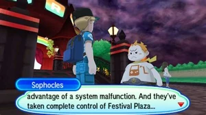 Sophocles after Team Rainbow Rocket's invasion.