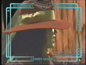 Carmen in season 2 of "Where In Time", the actress from season 1 having been replaced for unknown reasons.