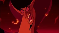 Jafar transforming into a giant snake.