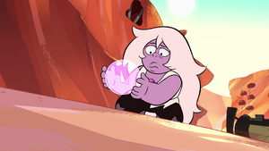 Jasper being bubbled by Amethyst