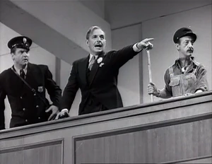 Grover ordering the others to go in different directions to surround the 3 men