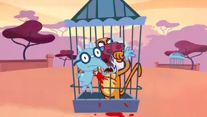 The Baboon continues to kill Sniffles by mutilating him.