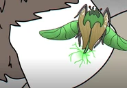 An SCP-875-1 instance stinging a victim.