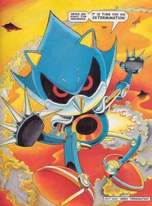 Metal Sonic in his appearance as Metallix in Fleetway's Sonic the Comic.