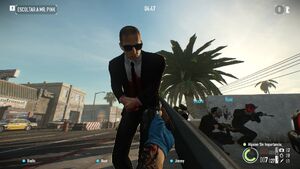 Mr. Pink as he appears in Payday 2.