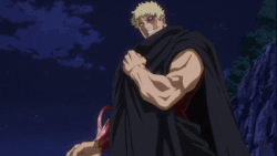 Muscular attacking Midoriya.