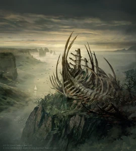 OldWyk by JCBarquet.jpg (72 KB) Nagga's bones on Nagga's Hill, at Old Wyk, the foundations of the Grey King's Hall.