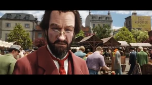 Sakharine's evil stare.