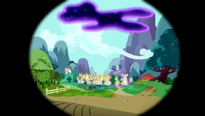 Tantabus over Ponyville.png (877 KB) Luna describes the consequences of the Tantabus's infiltration into the real world.