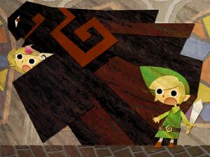 Ganon kidnapping Zelda in the opening of Phantom Hourglass.