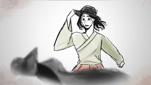 Kaito approaching Kintoru in the same animation