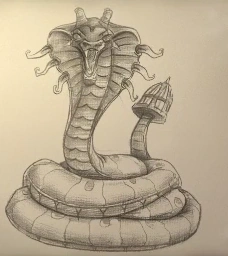 Concept art of Zarok Serpent.