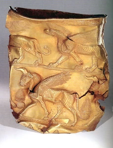 Pegasus on ancient cup of Marlik.