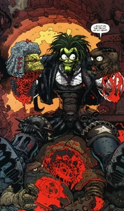 Lobo wearing the Mask.