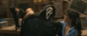 Quinn held back from stabbing Chad by Sam and Tara.