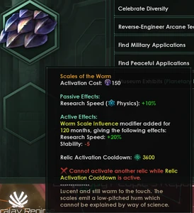 The Scales of Worm gained after defeating The Worm